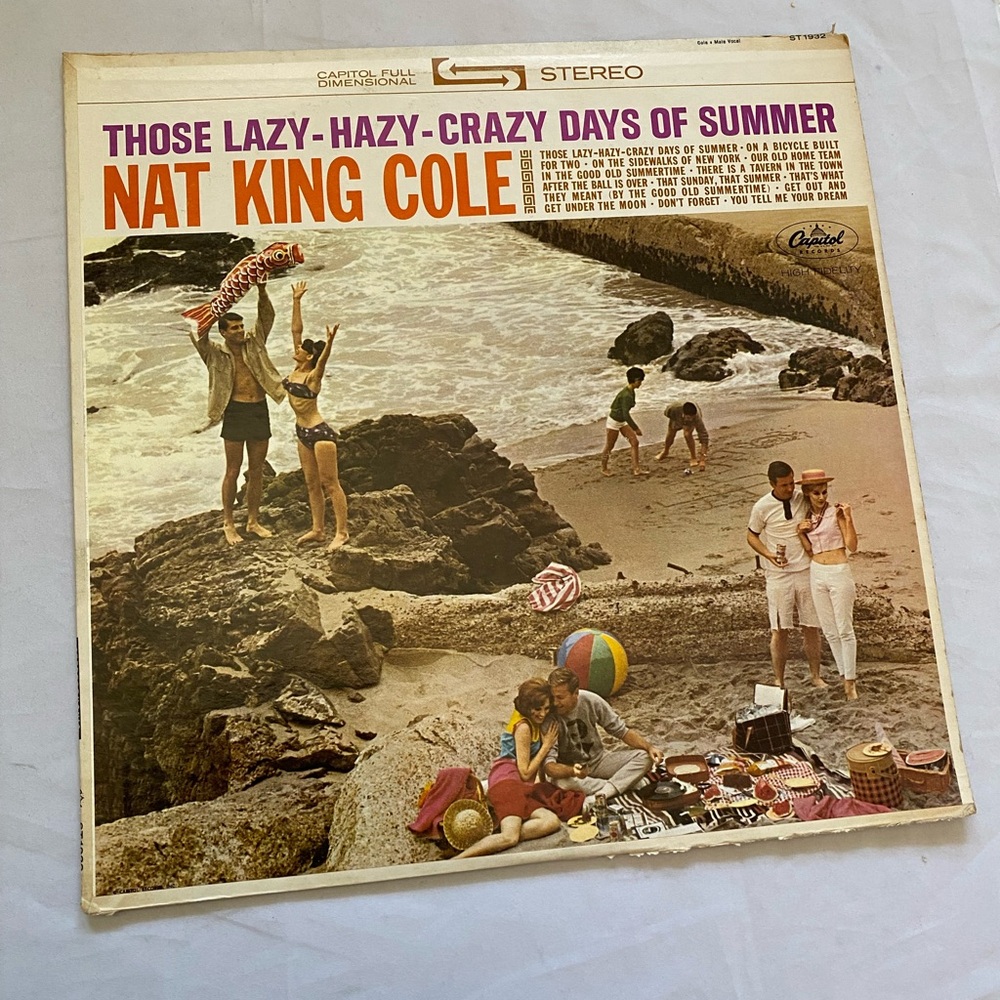 Nat King Cole Vintage Vinyl Record Album Those lazy hazy days of summer LP jazz
